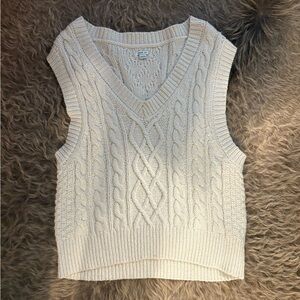 Cream Cable Knit Sweater Vest